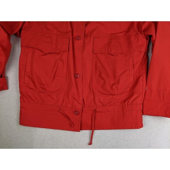 Vintage 80s 90s Women's Jacket Size Medium Mulberry Street Red Oversized Relaxed - Picture 5 of 16